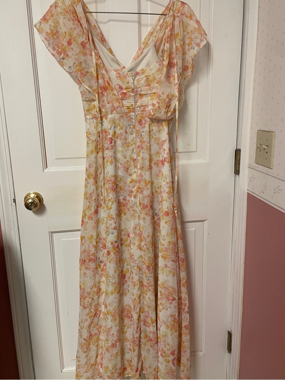 Birdy Grey Floral Maxi Dress in Cream, Pink and Yellow - Picture 2 of 6